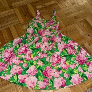 Janie and Jack Pink and Green Floral Dress